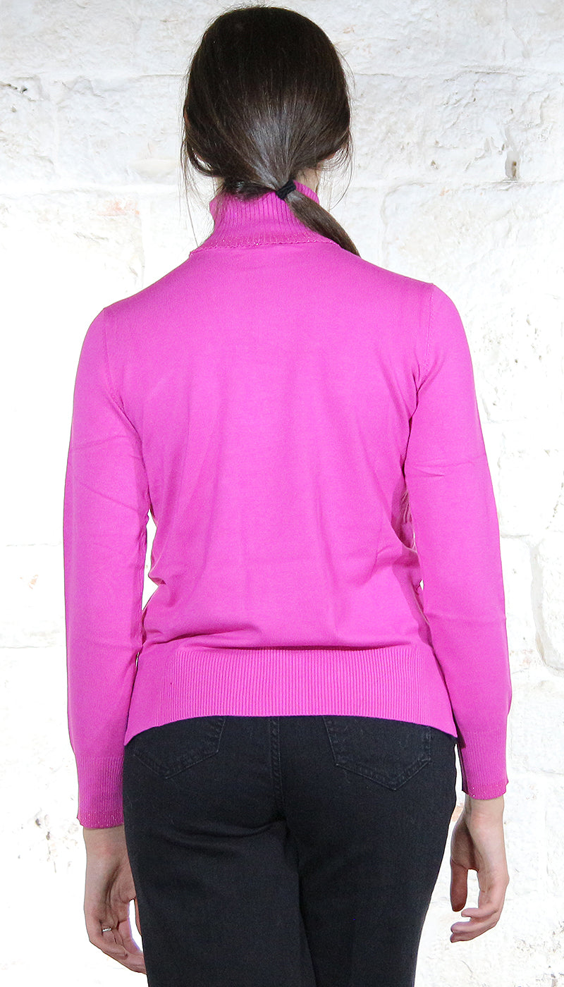 Gaudì Jeans Maglione fucsia a collo alto