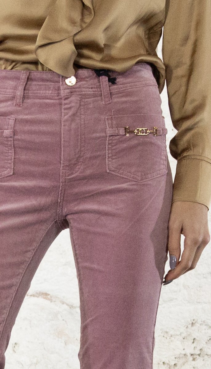Gaudi Jeans Pantaloni flare in velluto di cotone Pantalone Donna - Boutique Luisa Trendy