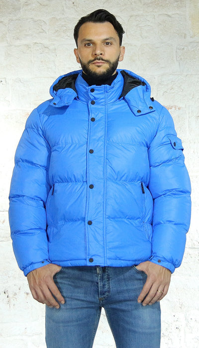 Gaudì Jeans Uomo Piumino con cappuccio in nylon lucido Capispalla Uomo - Boutique Luisa Trendy