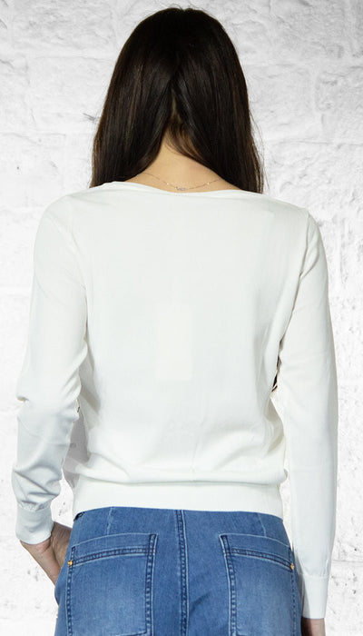 Gaudi Maglia con logo all over in strass e maniche lunghe 511BD53005 Maglie e cardigan Donna - Boutique Luisa Trendy