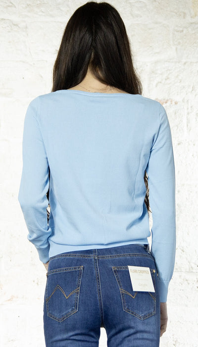 Gaudi Maglia con logo all over in strass e maniche lunghe 511BD53005 Maglie e cardigan Donna - Boutique Luisa Trendy