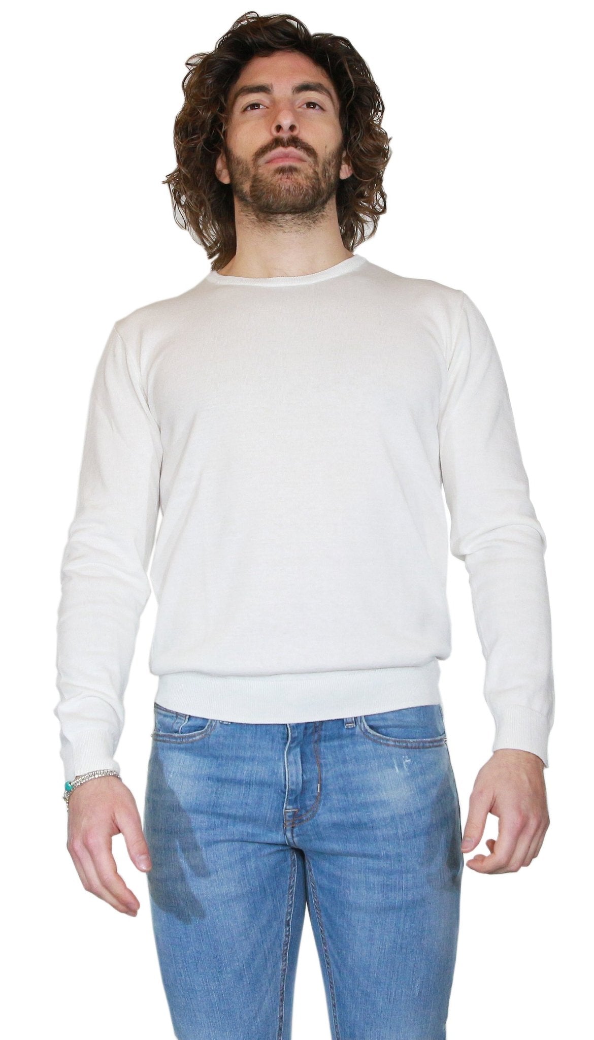 Gaudì Maglia girocollo in cotone a maniche lunghe Maglie e cardigan uomo - Boutique Luisa Trendy