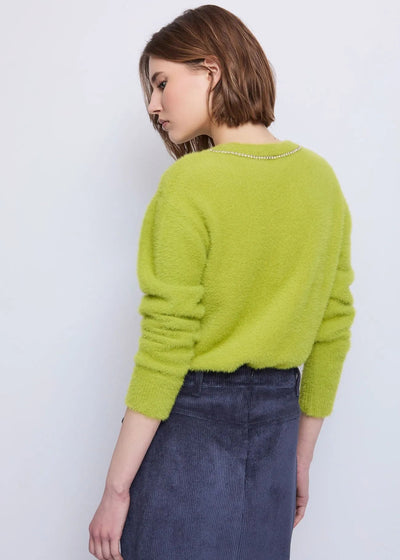 Gaudi Maglia verde da donna con strass Maglie e cardigan Donna - Boutique Luisa Trendy