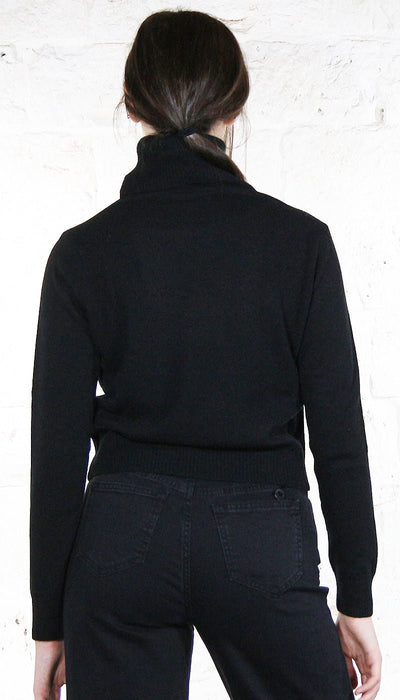 Gaudì Maglione dolcevita nero in lana e cashmere Maglie e cardigan Donna - Boutique Luisa Trendy
