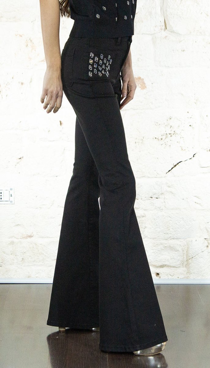 Gaudi Pantalone a zampa con tasche logo Pantalone Donna - Boutique Luisa Trendy