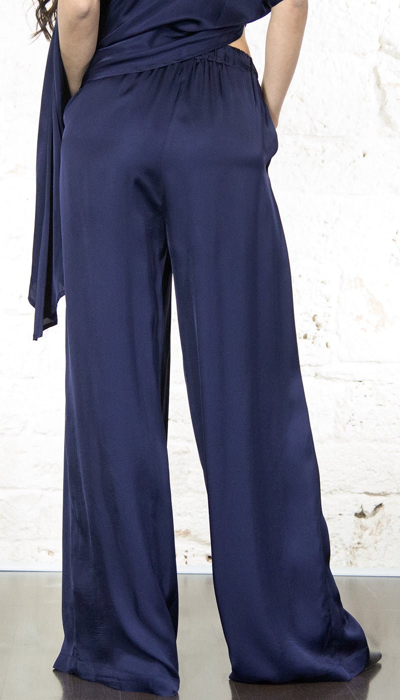 Gaudi Pantalone in viscosa lucido a palazzo Pantalone Donna - Boutique Luisa Trendy