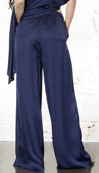 Gaudi Pantalone in viscosa lucido a palazzo Pantalone Donna - Boutique Luisa Trendy