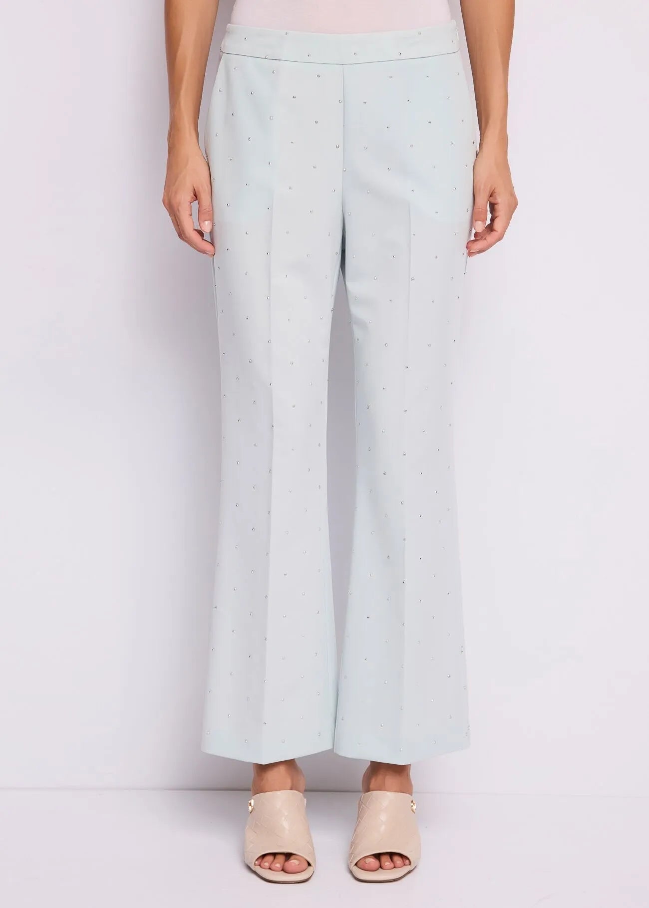 Gaudi Pantaloni celesti da donna con piega stirata Pantalone Donna - Boutique Luisa Trendy
