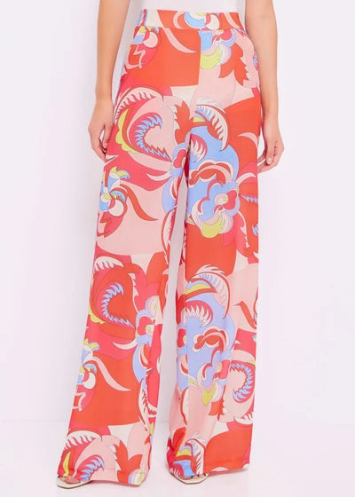 Gaudi Pantaloni in georgette con stampa floreale Pantalone Donna - Boutique Luisa Trendy