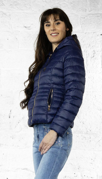 Gaudi Piumino donna blu con cappuccio Capispalla Donna - Boutique Luisa Trendy