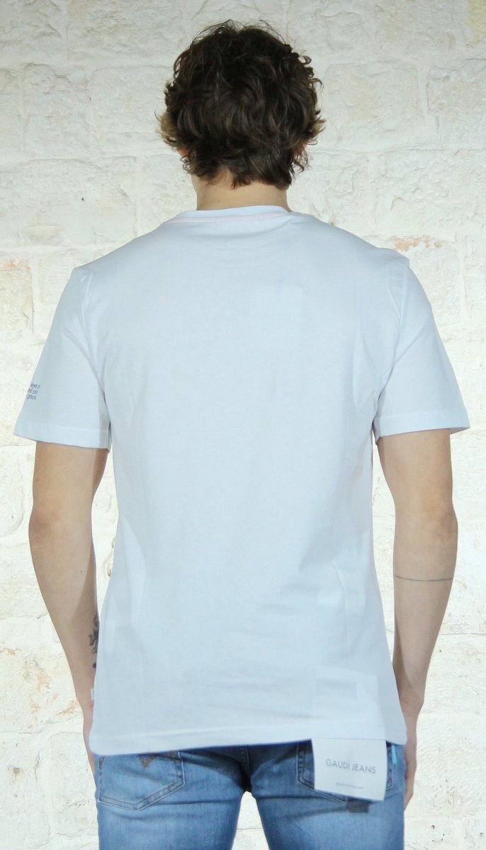 Gaudi T-shirt bianca con stampa. T-shirt e Polo - Boutique Luisa Trendy