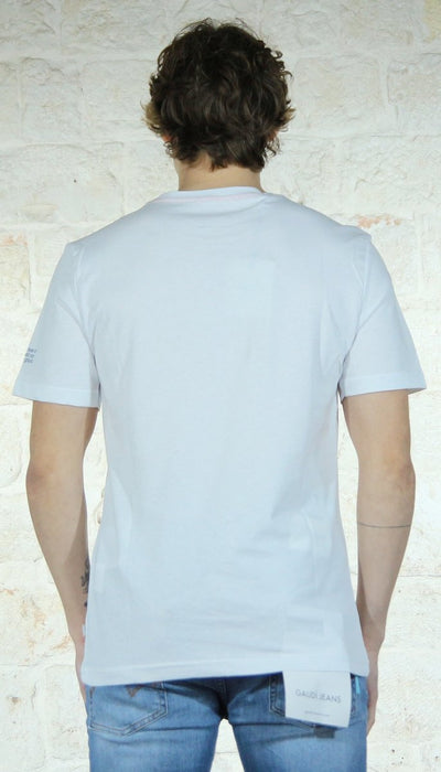 Gaudi T-shirt bianca con stampa. T-shirt e Polo - Boutique Luisa Trendy