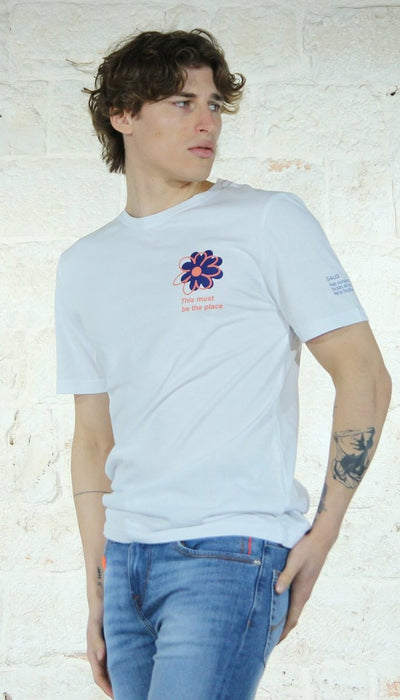 Gaudi T-shirt bianca con stampa. T-shirt e Polo - Boutique Luisa Trendy
