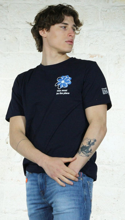 Gaudi T-shirt blu con stampa T-shirt e Polo - Boutique Luisa Trendy