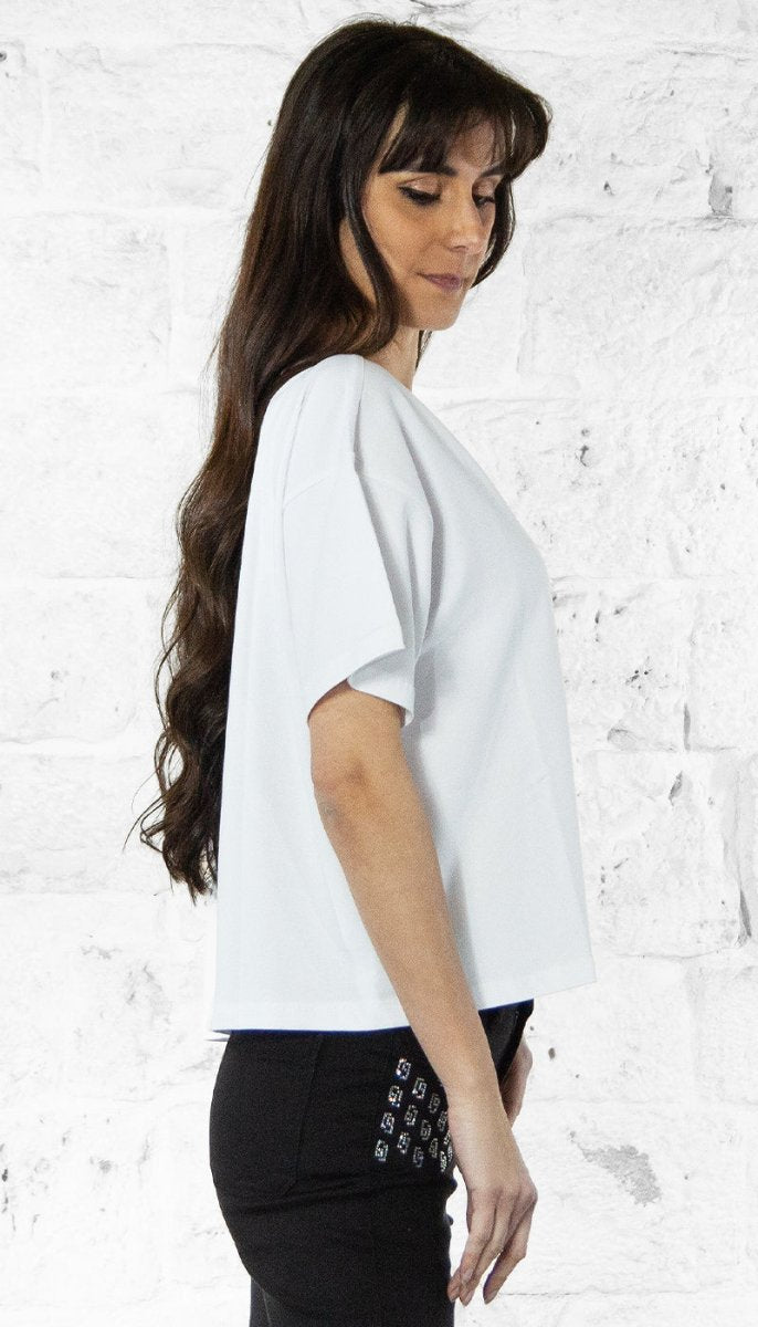 Gaudi T-shirt donna con logo e strass T-Shirt e top - Boutique Luisa Trendy