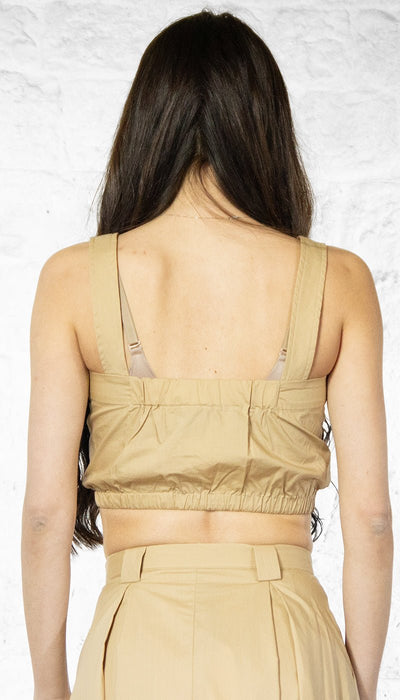 Gaudi Top da donna beige con bottoni logati T-Shirt e top - Boutique Luisa Trendy