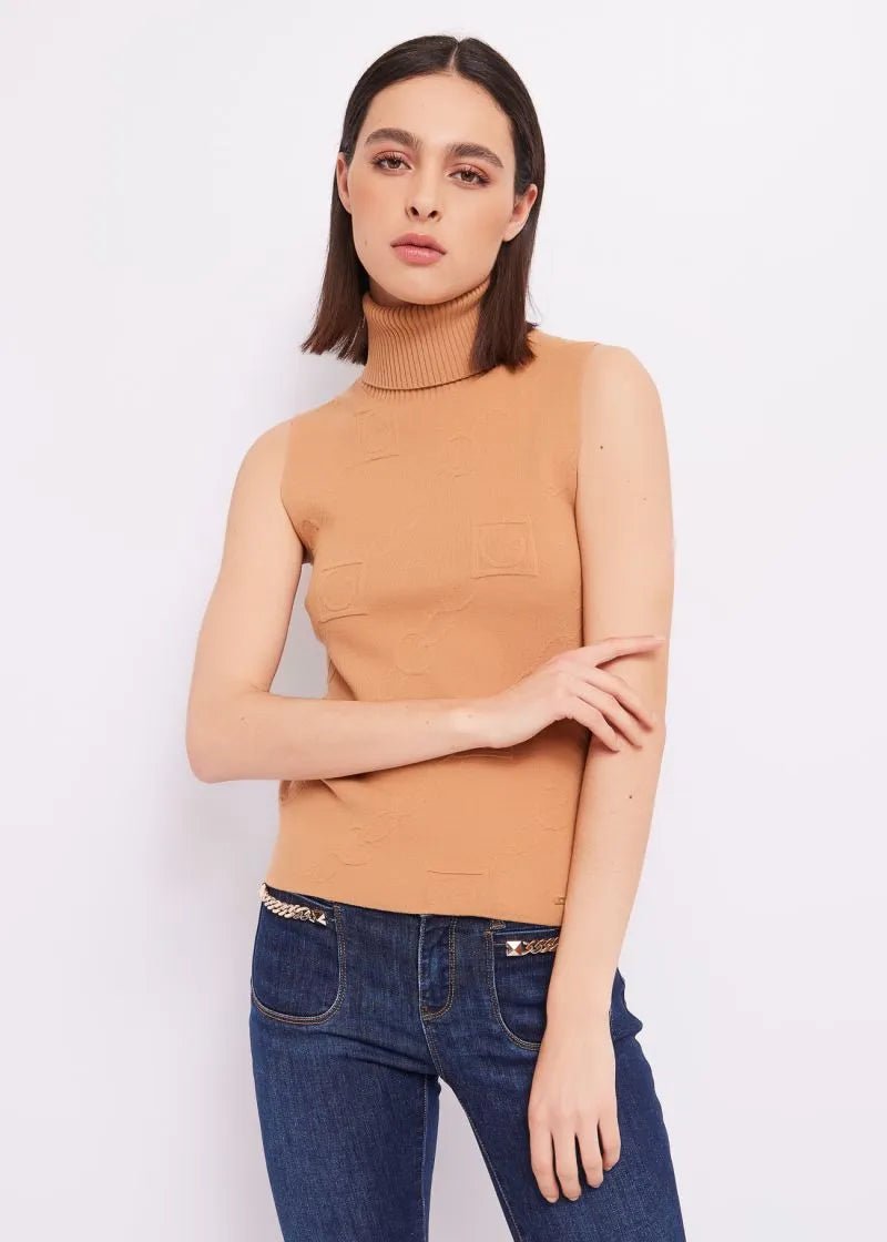 Gaudì Top jacquard collo dolcevita Maglie e cardigan Donna - Boutique Luisa Trendy