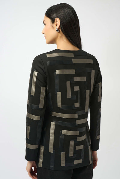 Giacca lunga in similpelle e scuba Capispalla Donna - Boutique Luisa Trendy