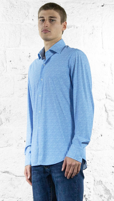 Grigio Camicia techno azzurro effetto fiammato Camicia e gilet - Boutique Luisa Trendy