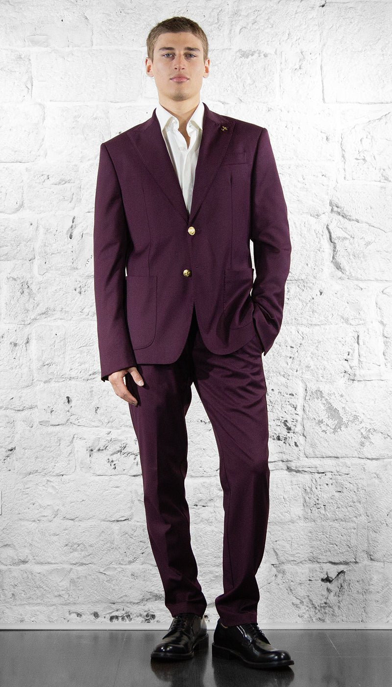 Havana & Co Abito uomo bordeaux slim fit Abiti e giacche - Boutique Luisa Trendy