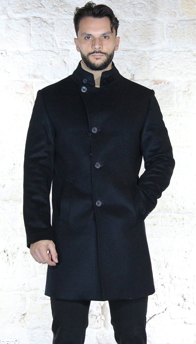 Havana & co Cappotto in lana collo coreano Capispalla Uomo - Boutique Luisa Trendy