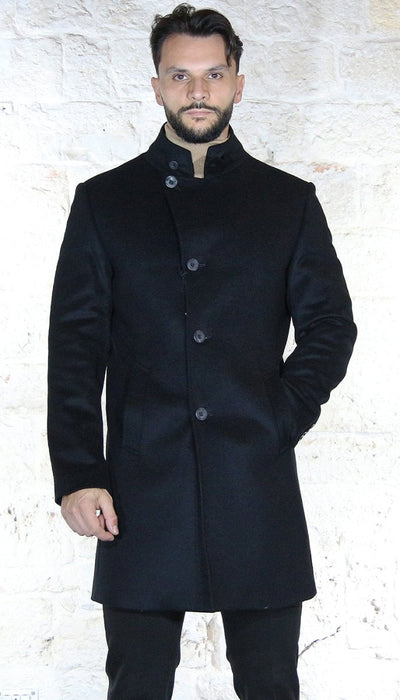 Havana & co Cappotto in lana collo coreano Capispalla Uomo - Boutique Luisa Trendy