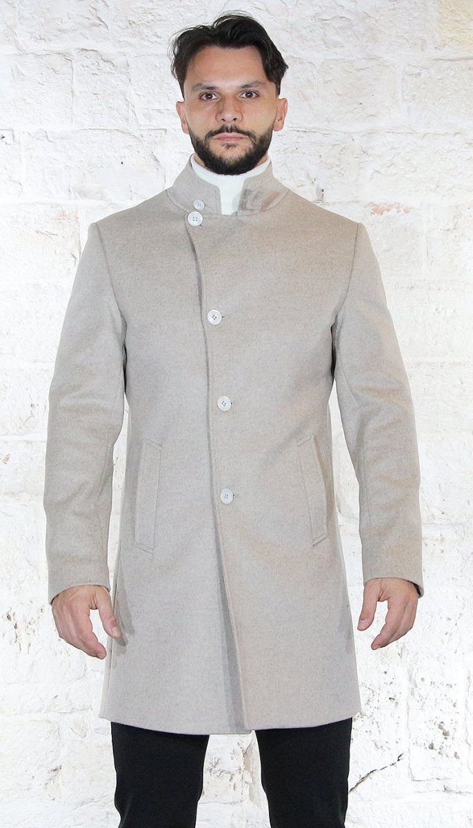 Havana & co Cappotto in lana collo coreano Capispalla Uomo - Boutique Luisa Trendy