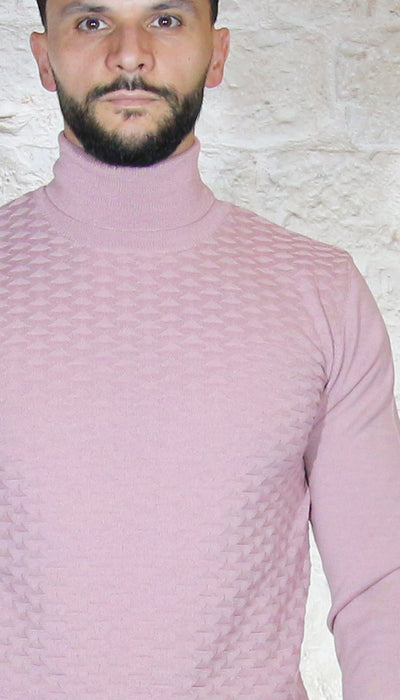 Havana & Co Dolcevita in misto lana con micro disegno Maglie e cardigan uomo - Boutique Luisa Trendy