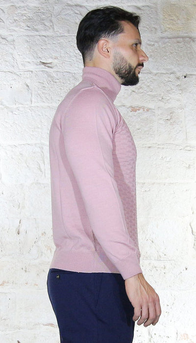 Havana & Co Dolcevita in misto lana con micro disegno Maglie e cardigan uomo - Boutique Luisa Trendy