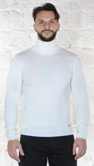 Havana & co Dolcevita uomo panna in lana Maglie e cardigan uomo - Boutique Luisa Trendy