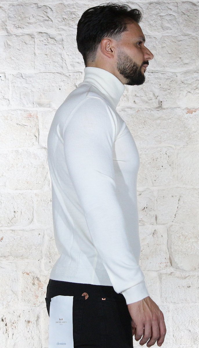 Havana & co Dolcevita uomo panna in lana Maglie e cardigan uomo - Boutique Luisa Trendy