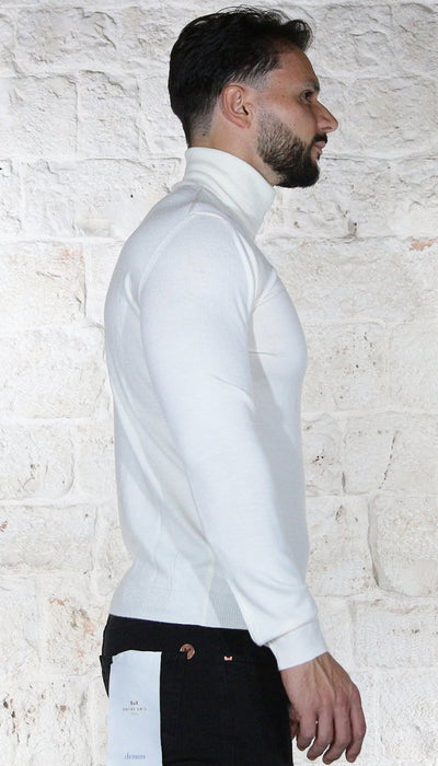 Havana & co Dolcevita uomo panna in lana Maglie e cardigan uomo - Boutique Luisa Trendy