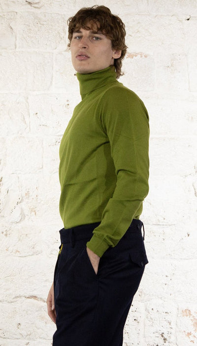 Havana & Co Dolcevita verde in lana Maglie e cardigan uomo - Boutique Luisa Trendy