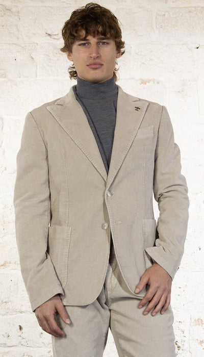 Havana & co Giacca beige in velluto Abiti e giacche - Boutique Luisa Trendy