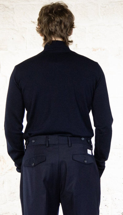 Havana & Co Lupetto blu in lana merinos Maglie e cardigan uomo - Boutique Luisa Trendy