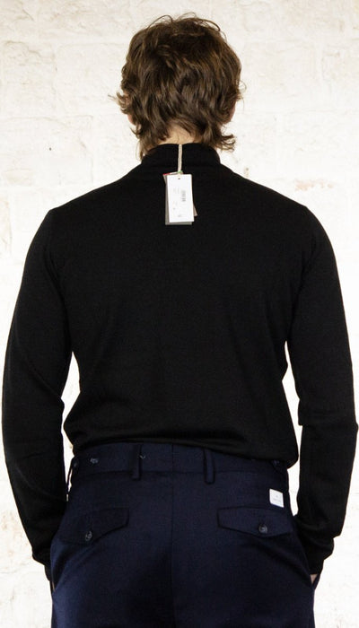 Havana & Co Lupetto nero in lana merinos Maglie e cardigan uomo - Boutique Luisa Trendy