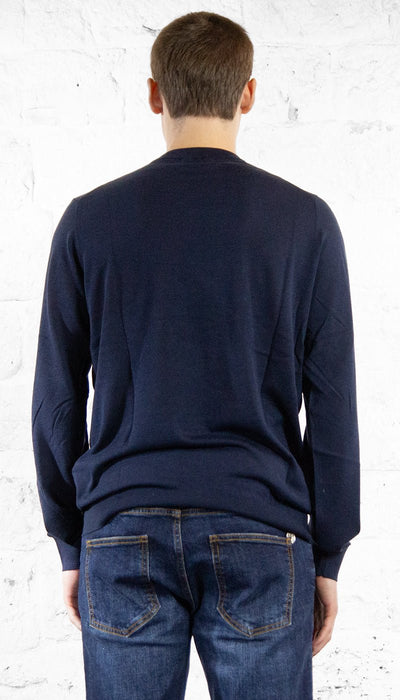 Havana & Co Maglia blu cotone e seta Maglie e cardigan uomo - Boutique Luisa Trendy