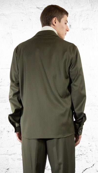 Havana & Co Overshirt in tessuto stretch verde Abiti e giacche - Boutique Luisa Trendy