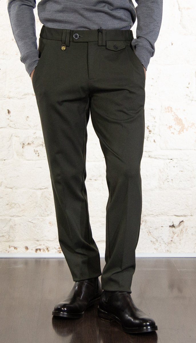Havana & Co Pantalone in jersey verde Pantaloni Uomo - Boutique Luisa Trendy