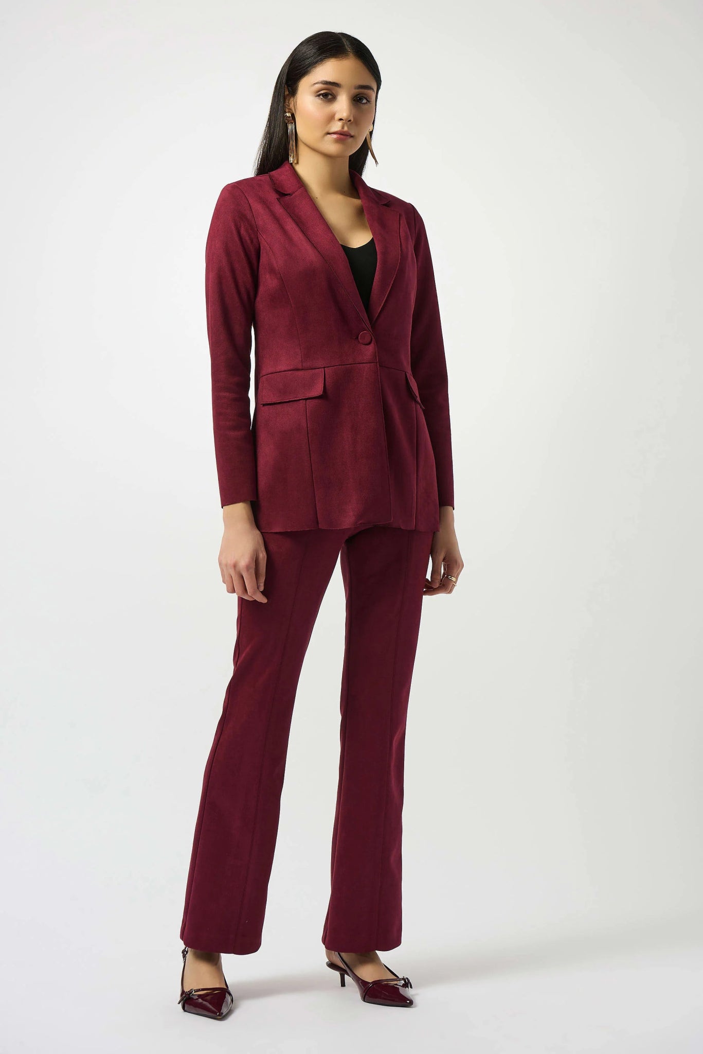 Joseph Ribkoff Blazer dritto in camoscio sintetico effetto scuba Capispalla Donna - Boutique Luisa Trendy