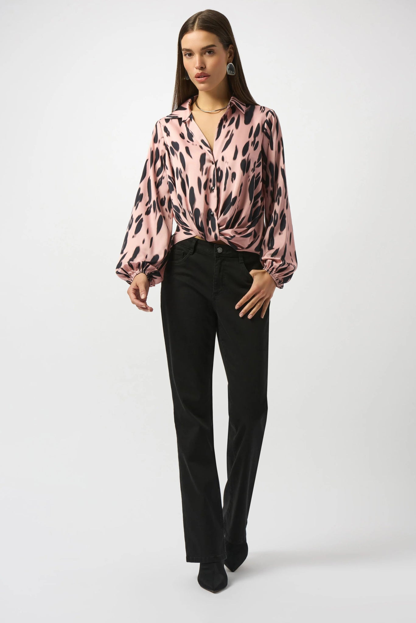 Joseph Ribkoff Camicia in raso stampa animalier Bluse e camicie - Boutique Luisa Trendy