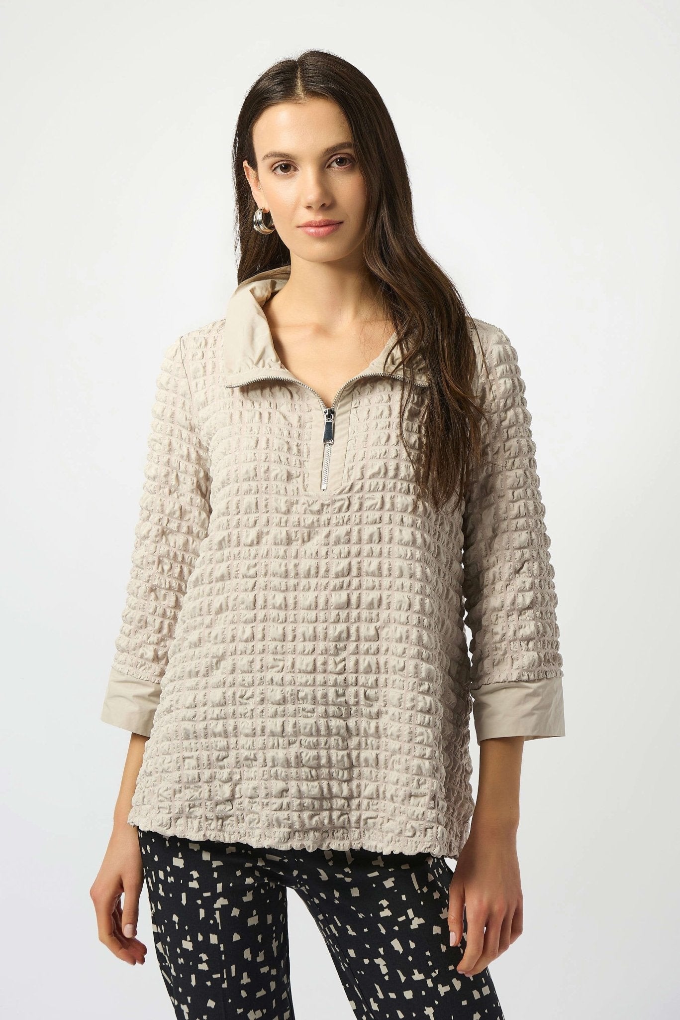 Joseph Ribkoff Felpa a trapezio in jacquard a bolle Felpa - Boutique Luisa Trendy