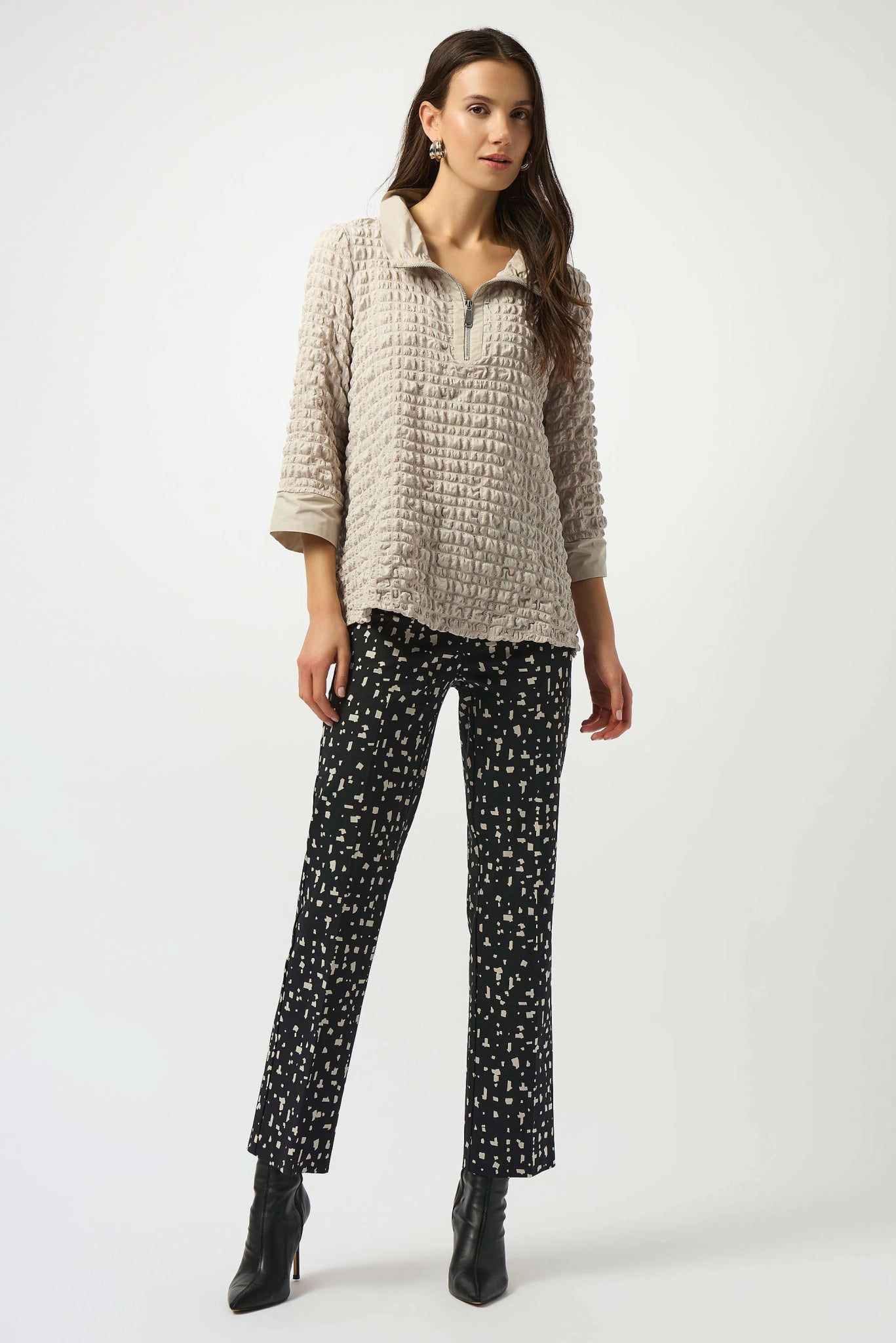 Joseph Ribkoff Felpa a trapezio in jacquard a bolle Felpa - Boutique Luisa Trendy