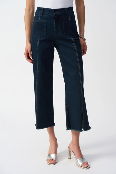 Joseph Ribkoff Jeans culotte con orlo decorato sul davanti Jeans - Boutique Luisa Trendy