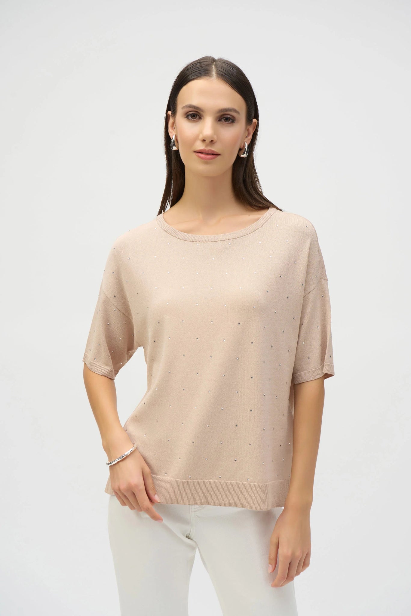 Joseph Ribkoff Maglia con strass e maniche al gomito Maglie e cardigan Donna - Boutique Luisa Trendy