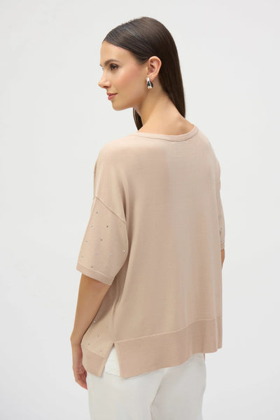 Joseph Ribkoff Maglia con strass e maniche al gomito Maglie e cardigan Donna - Boutique Luisa Trendy