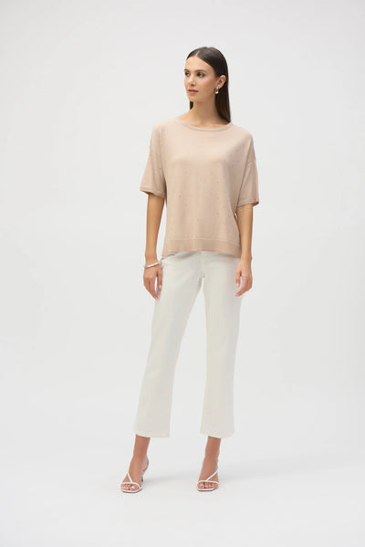 Joseph Ribkoff Maglia con strass e maniche al gomito Maglie e cardigan Donna - Boutique Luisa Trendy