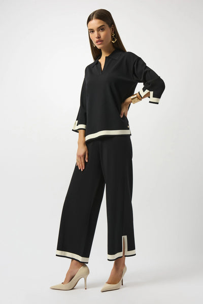 Joseph Ribkoff Pantalone cropped n maglia con bordi a contrasto Pantalone Donna - Boutique Luisa Trendy