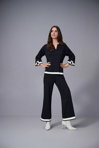 Joseph Ribkoff Pantalone cropped n maglia con bordi a contrasto Pantalone Donna - Boutique Luisa Trendy