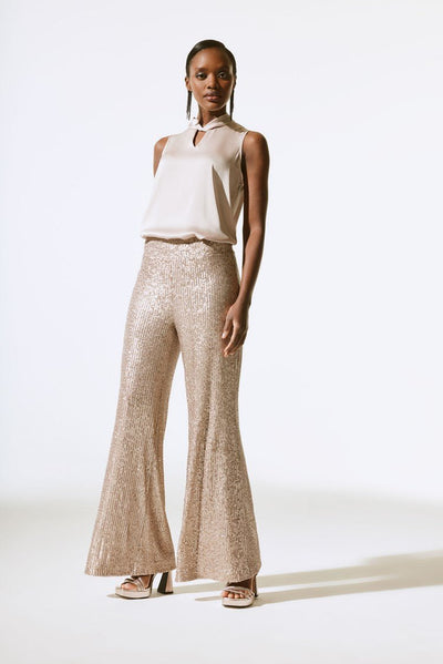 Joseph Ribkoff Pantaloni a gamba larga con paillettes Pantalone Donna - Boutique Luisa Trendy